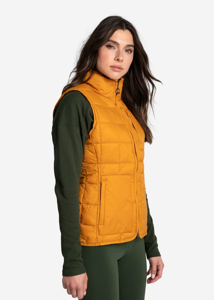 WOMEN Lole Mid-season Jackets | Daily Insulated Vest - Inca Gold