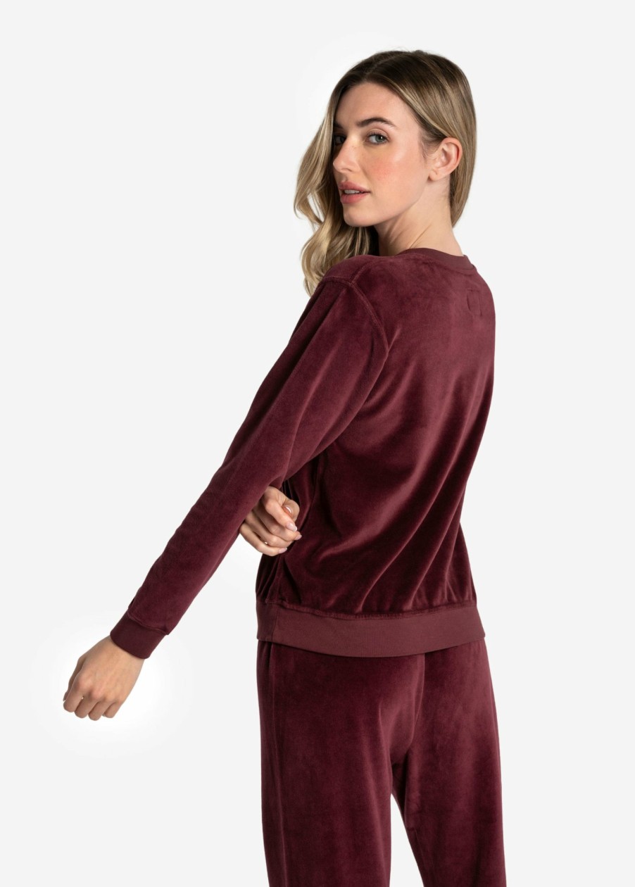 WOMEN Lole Hoodies & Sweaters | Lole Edition Velour Long Sleeves - Plum