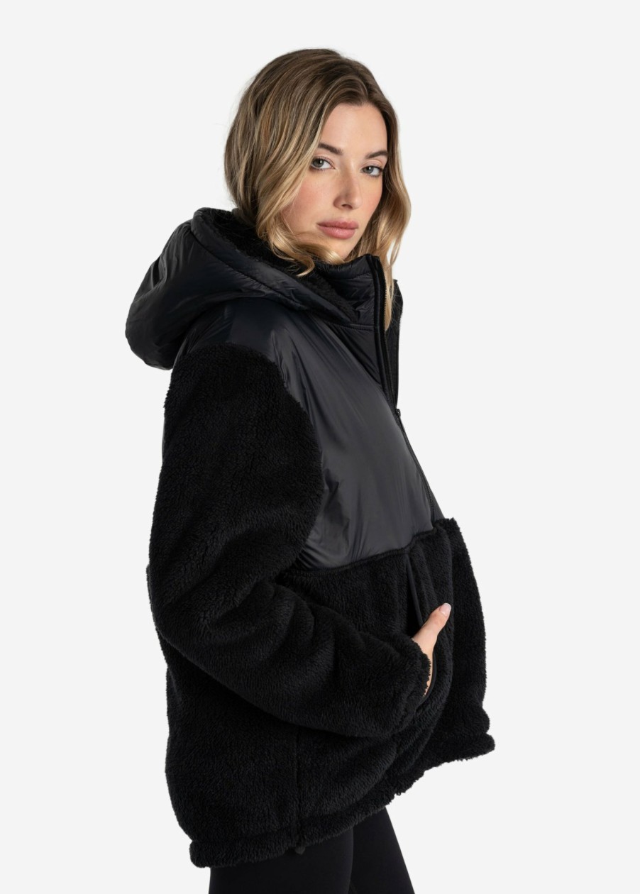 WOMEN Lole Loungewear | Yana Oversized Pullover Hoodie - Black