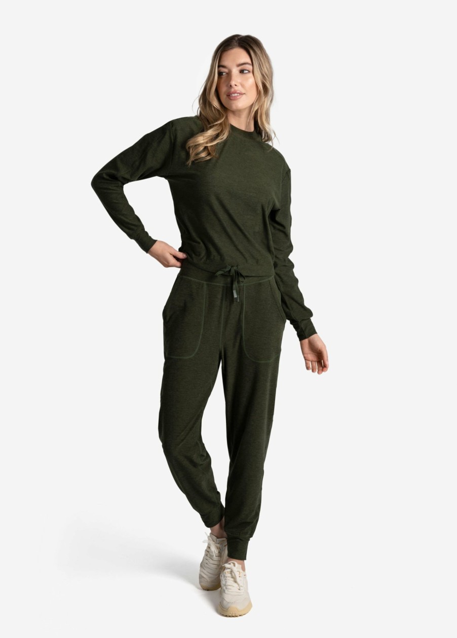 WOMEN Lole Loungewear | Om Tech Joggers - Kombu Heather