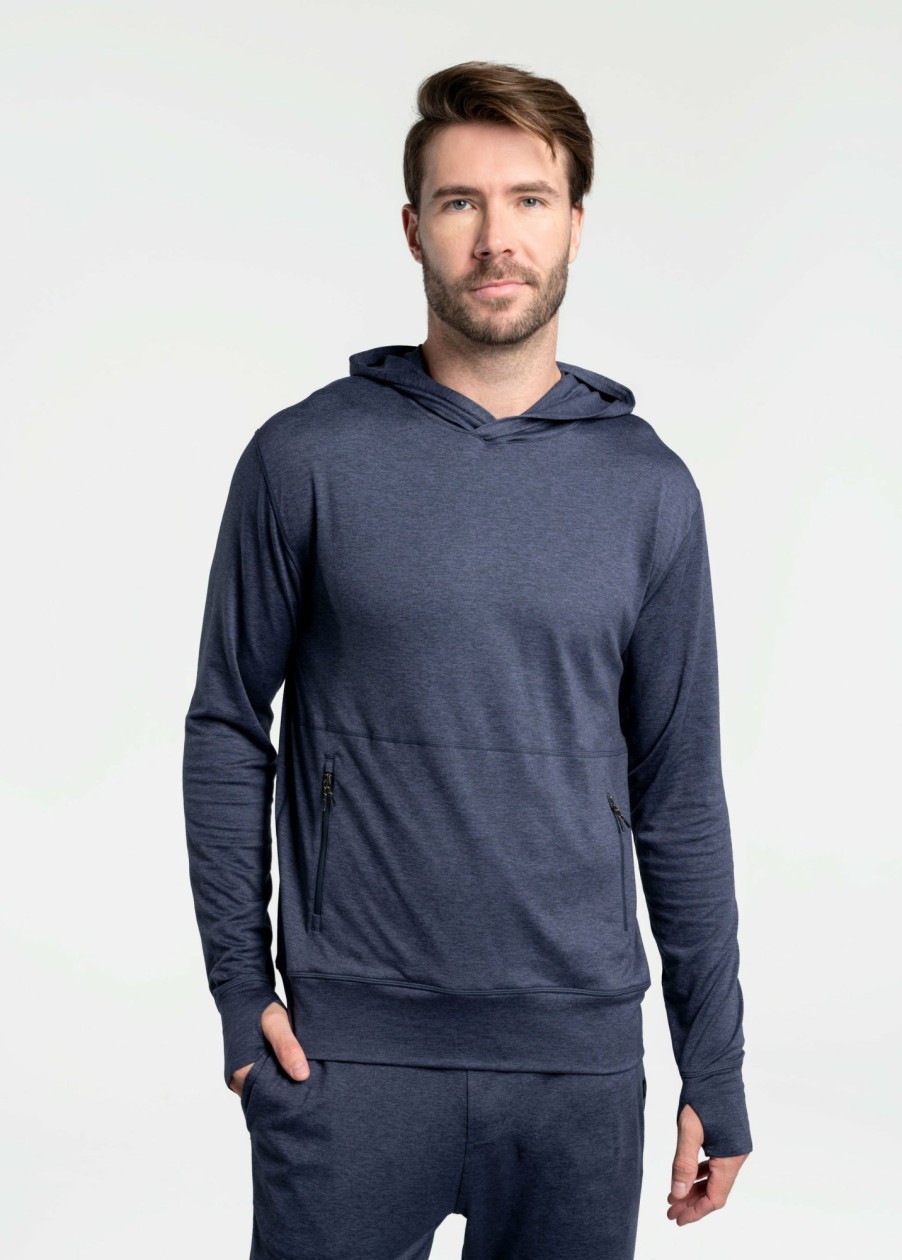 MEN Lole T-shirts & Hoodies | Riley Pullover Hoodie - Navy