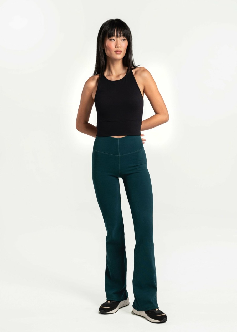 WOMEN Lole Joggers & Pants | Organic Cotton Bootleg Pants - Emerald