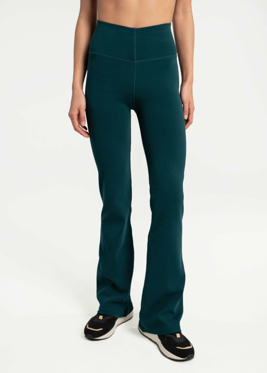 WOMEN Lole Joggers & Pants | Organic Cotton Bootleg Pants - Emerald