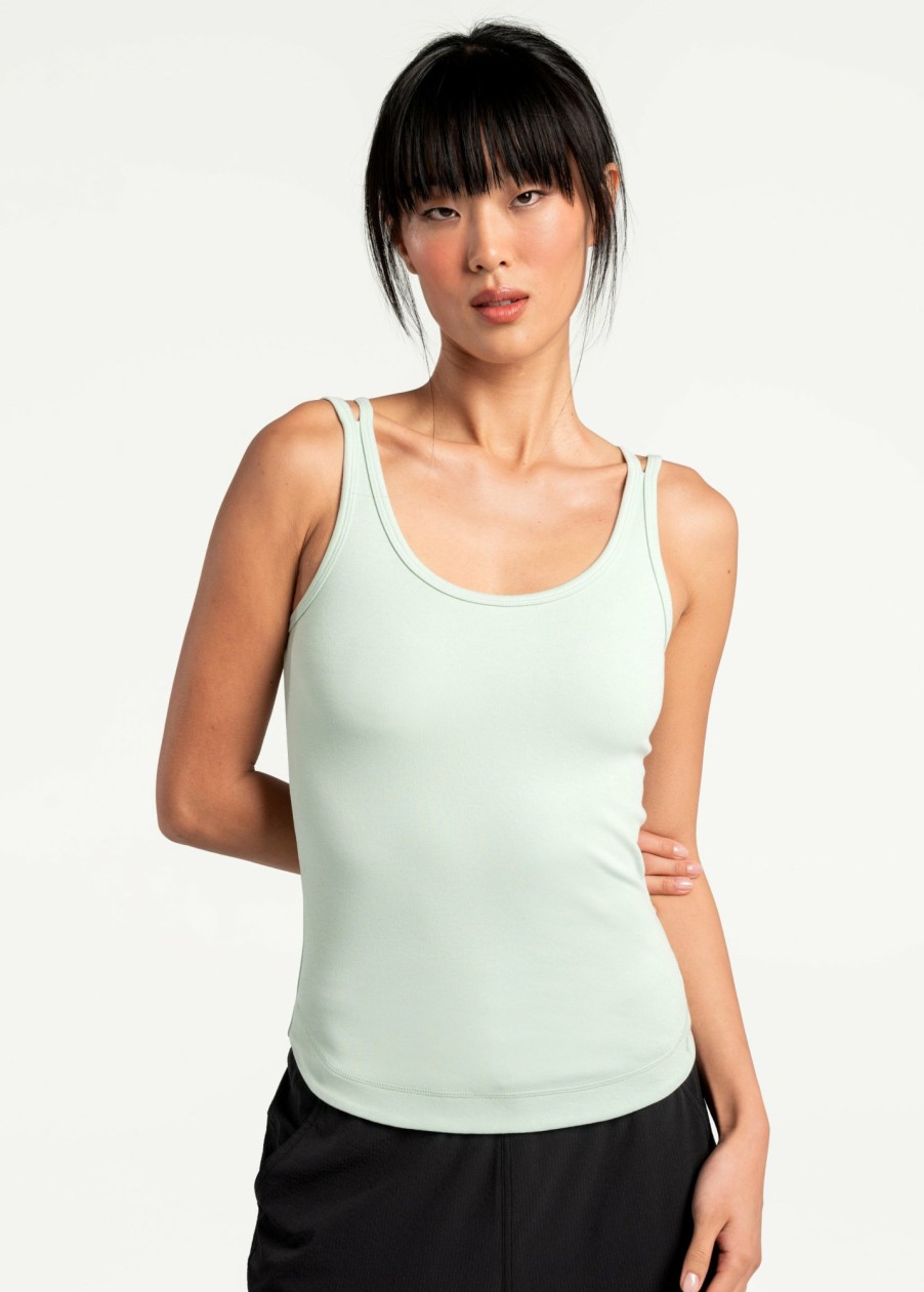 WOMEN Lole Tees & Tanks | Organic Cotton Tank Top - Nebula Green