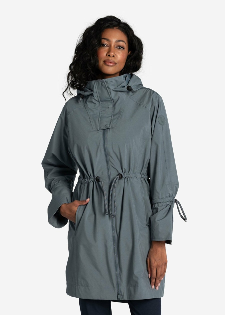 WOMEN Lole Mid-season Jackets | Piper Oversized Rain Jacket - Ash