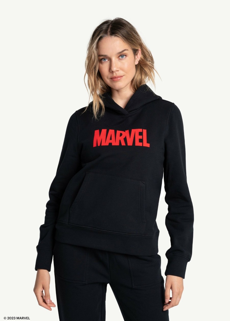 WOMEN Lole Hoodies & Sweaters | Easy Fleece Hoodie - Marvel Black Icone