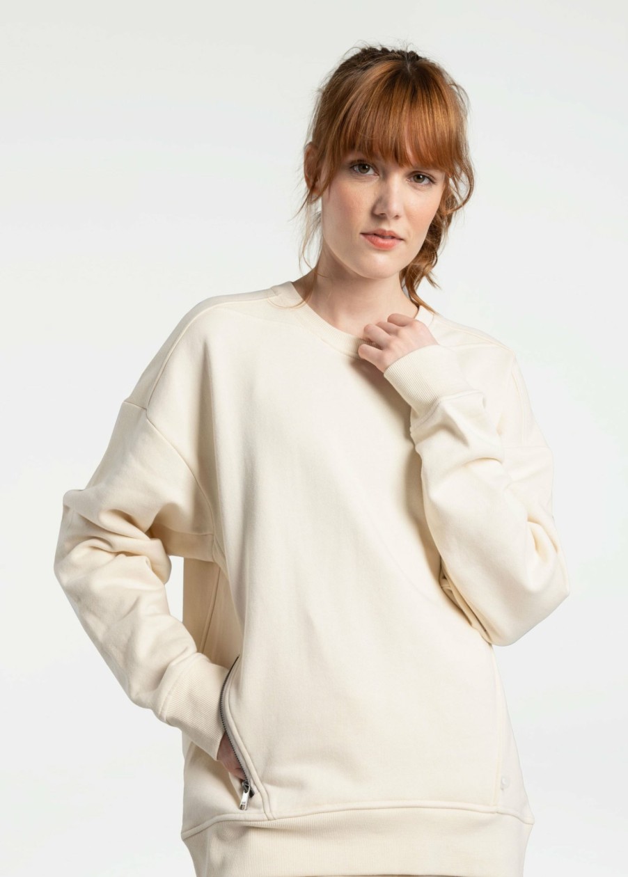 WOMEN Lole Hoodies & Sweaters | Essential Organic Pullover - Ecru