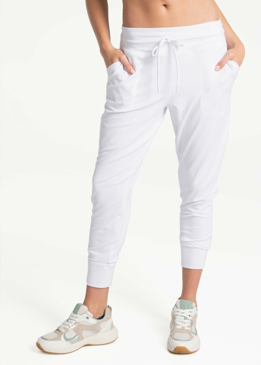 WOMEN Lole Joggers & Pants | Half Moon Jogger - White