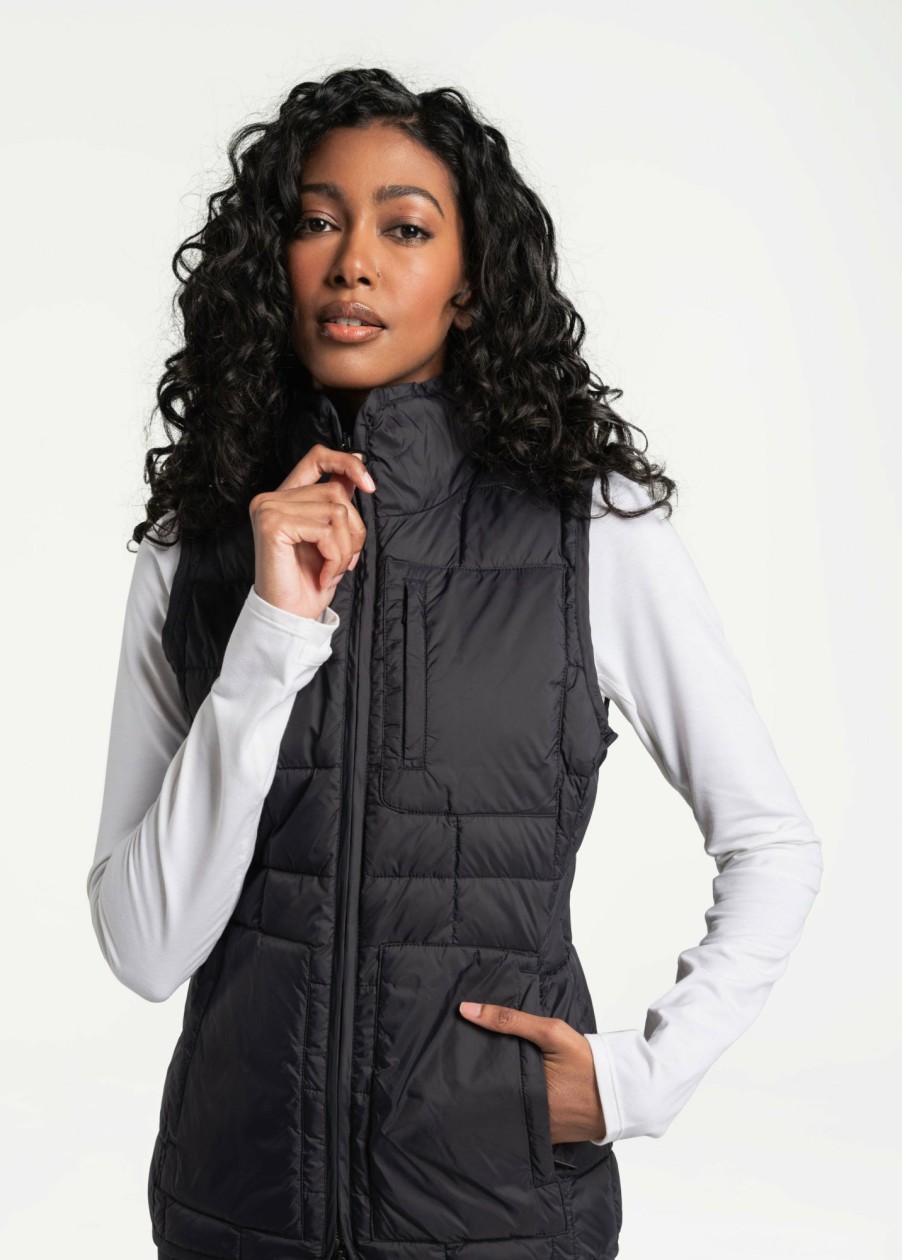 WOMEN Lole Mid-season Jackets | Daily Insulated Vest - Black