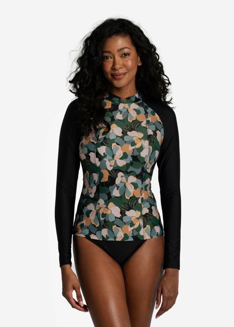 WOMEN Lole Swimwear | Seychelles Rashguard - Rio Floral Marlin Blue