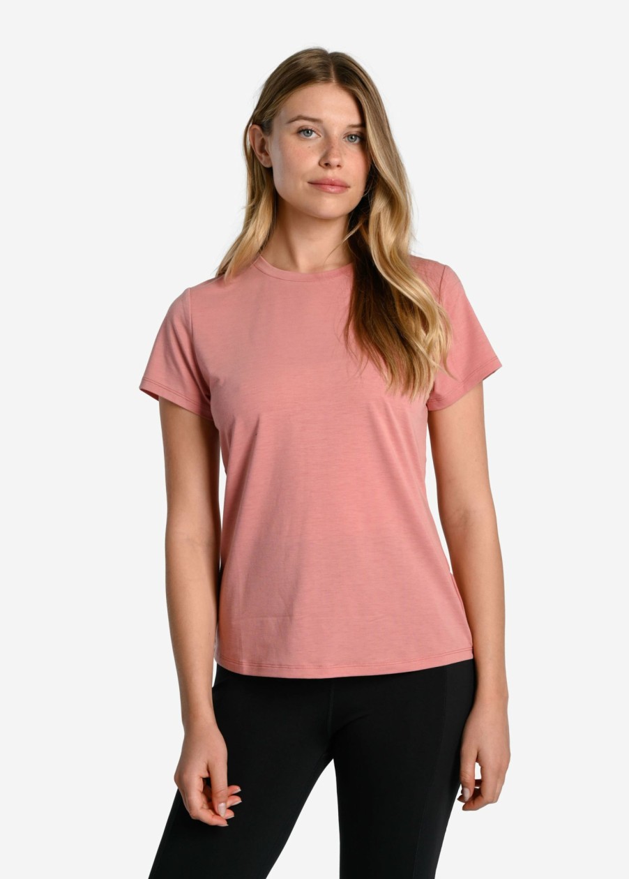 WOMEN Lole Tees & Tanks | Performance Wool Moisture- Wicking Short Sleeve - Peony