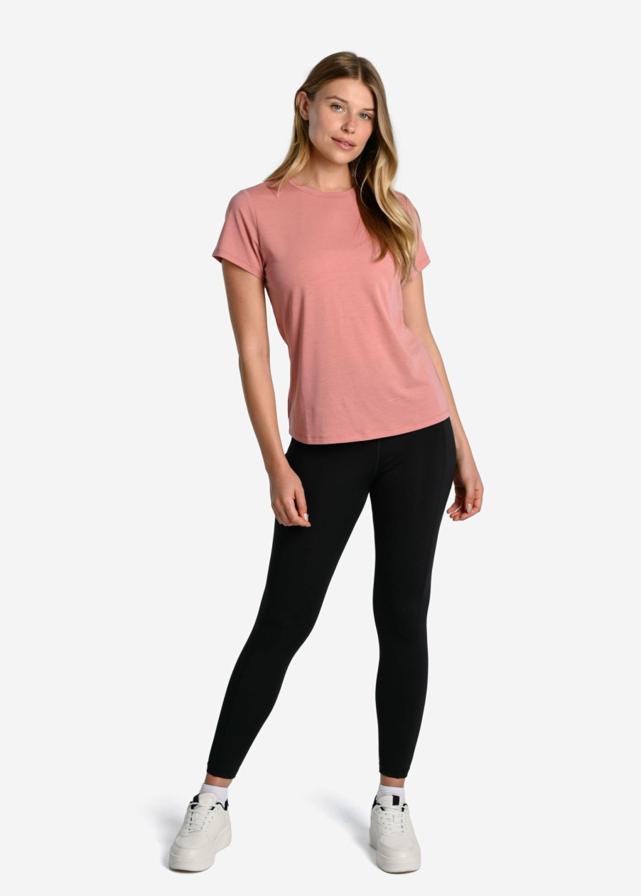 WOMEN Lole Tees & Tanks | Performance Wool Moisture- Wicking Short Sleeve - Peony