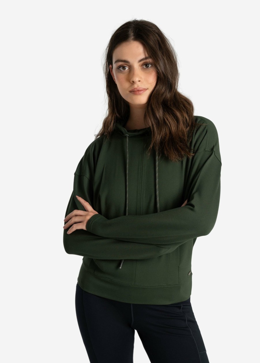 WOMEN Lole Hoodies & Sweaters | Mindset Pullover Hoodie - Kombu