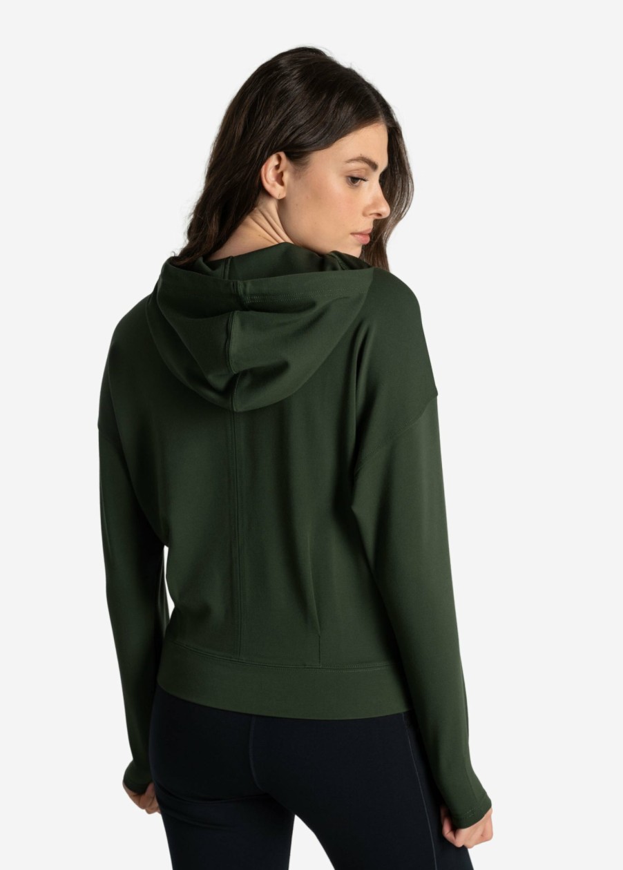 WOMEN Lole Hoodies & Sweaters | Mindset Pullover Hoodie - Kombu