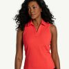 WOMEN Lole Fitness & Running | Step Up Polo Shirt - Cayenne