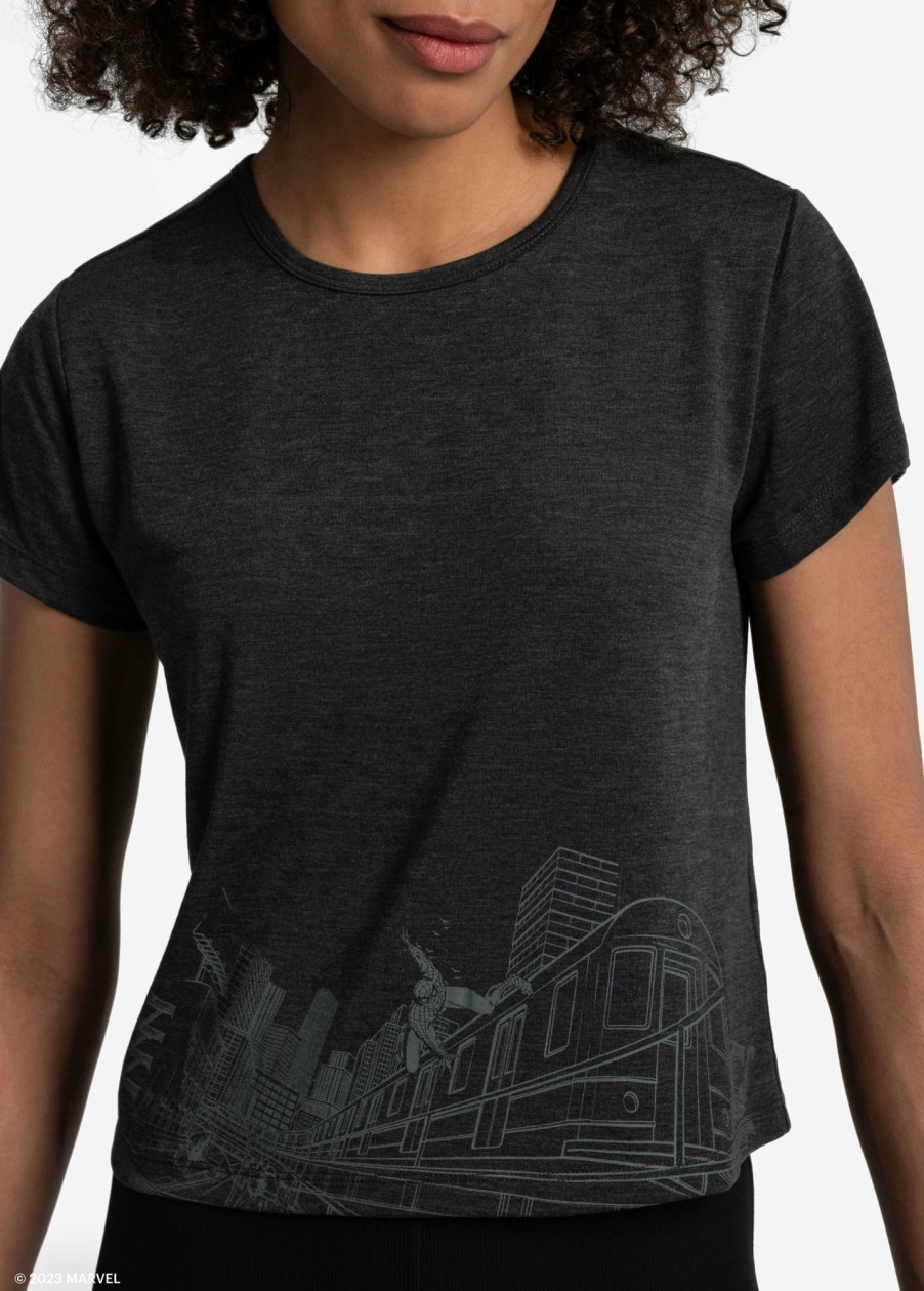 WOMEN Lole Tees & Tanks | Everyday Short Sleeve - Marvel Black Cityscape