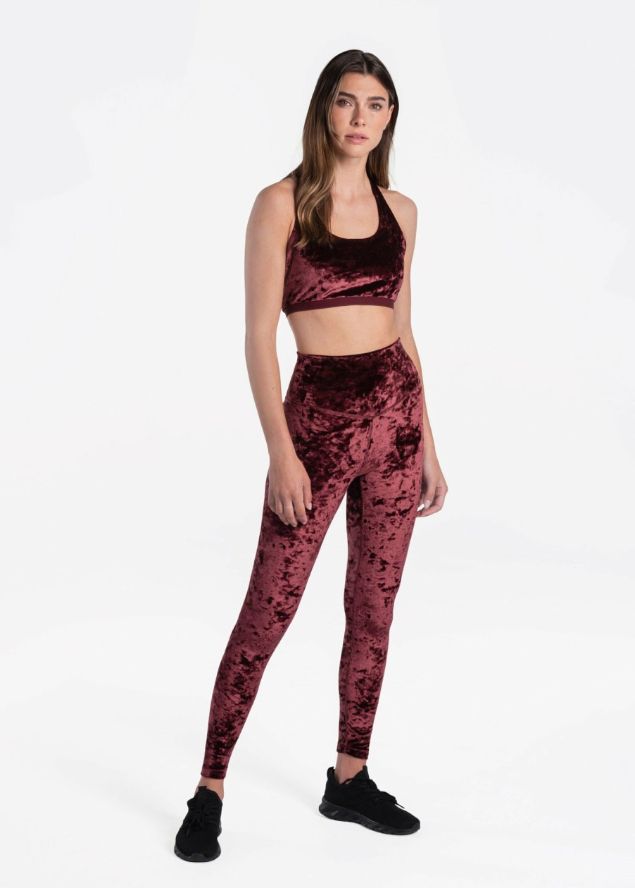 WOMEN Lole Leggings | Burst Velvet Ankle Leggings- Plum