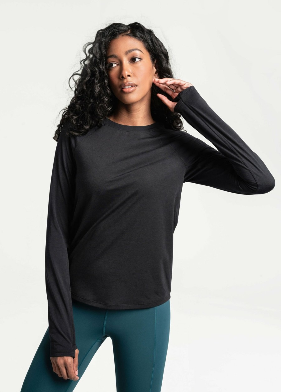 WOMEN Lole Tees & Tanks | Performance Wool Long Sleeve - Black