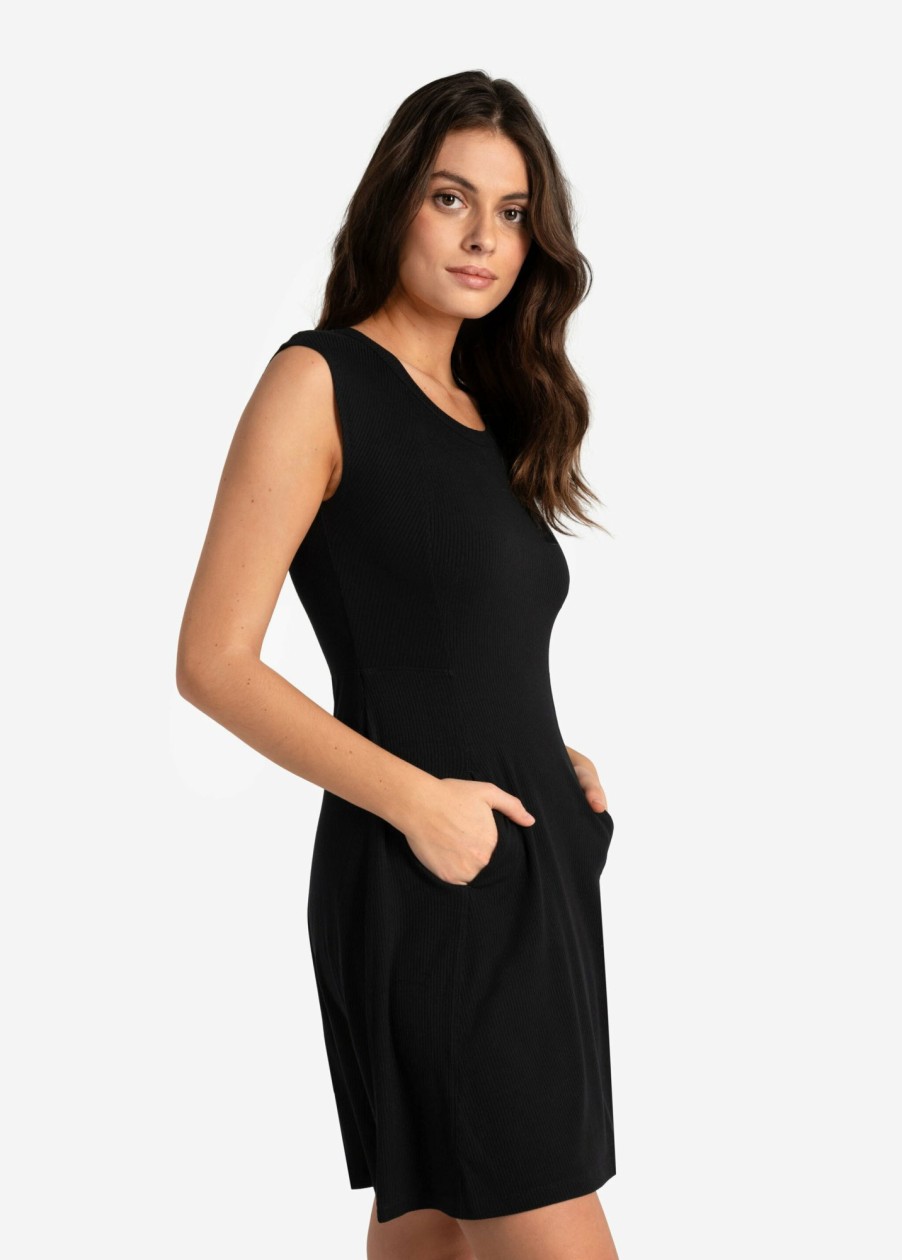 WOMEN Lole Dresses & Jumpsuits | Traverse Short Sleeve Dress - Black