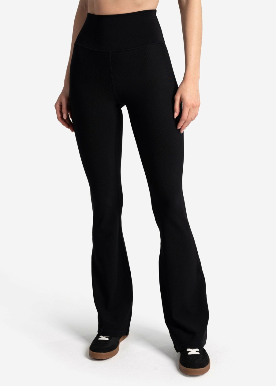 WOMEN Lole Fitness & Running | Sculpt Rib Flare Leggings - Black