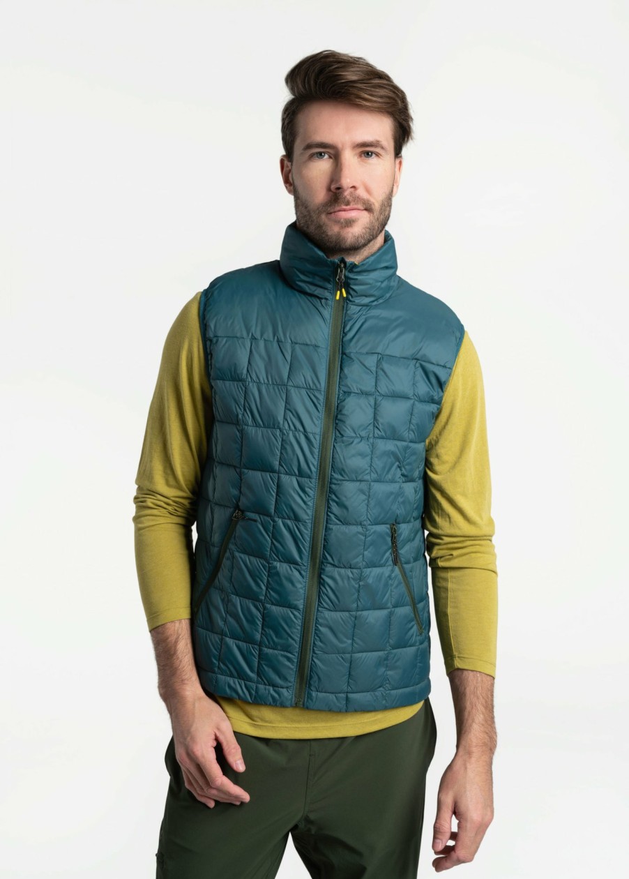 MEN Lole Outerwear | Kaslo Synth Down Vest - Arctic Blue