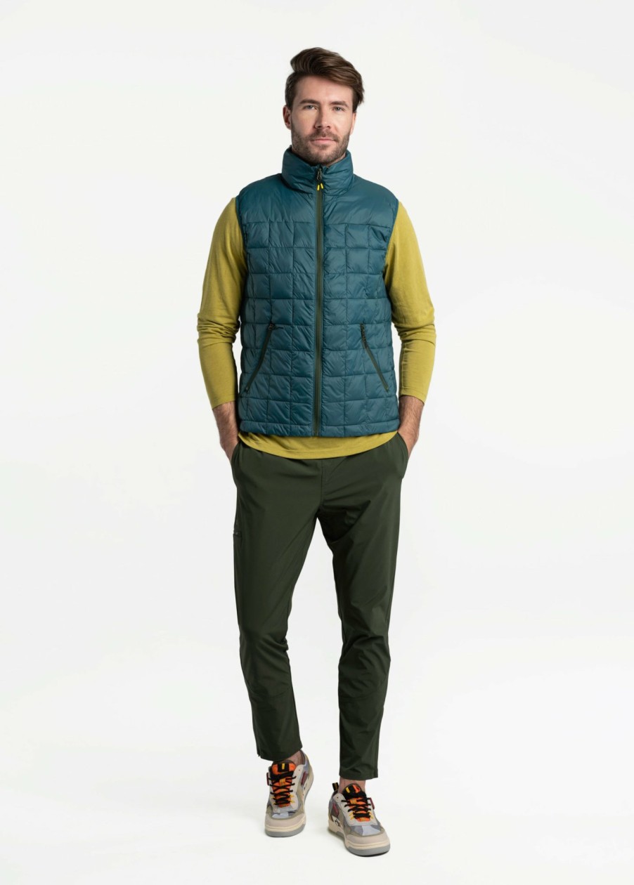 MEN Lole Outerwear | Kaslo Synth Down Vest - Arctic Blue