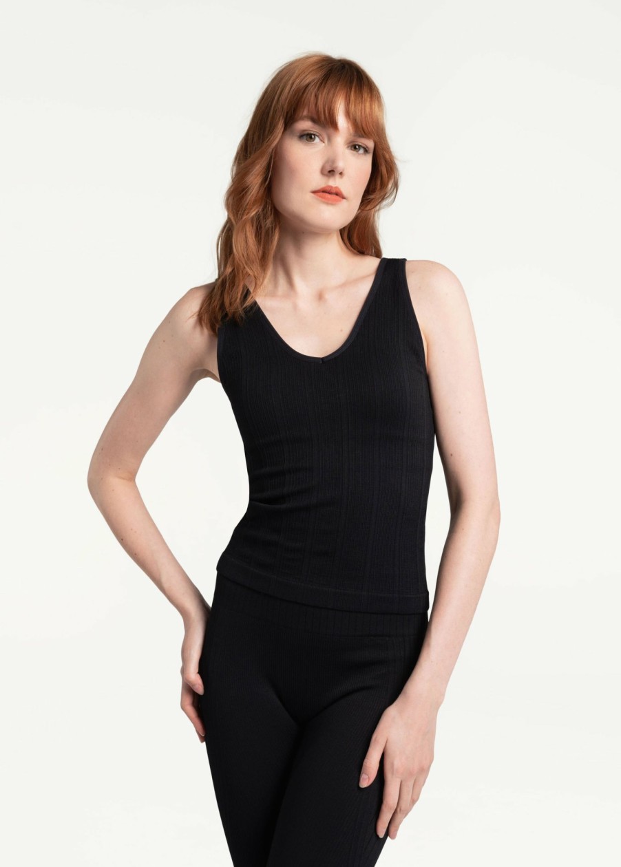 WOMEN Lole Tees & Tanks | Asana V- Neck Tank Top - Black