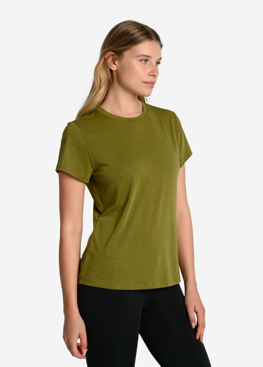 WOMEN Lole Tees & Tanks | Performance Wool Moisture- Wicking Short Sleeve - Tarragon