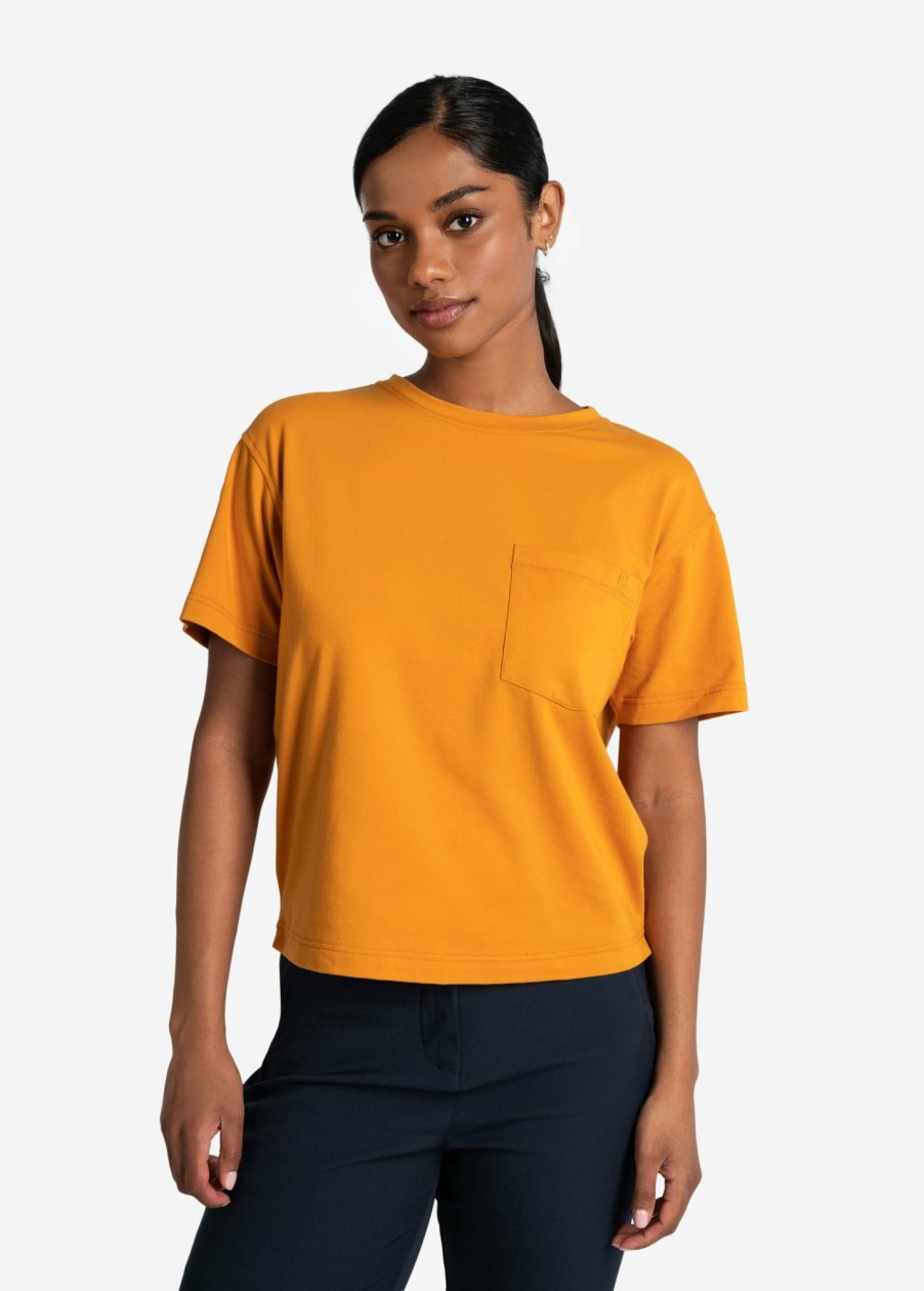 WOMEN Lole Tees & Tanks | Effortless Cotton Tee - Inca Gold