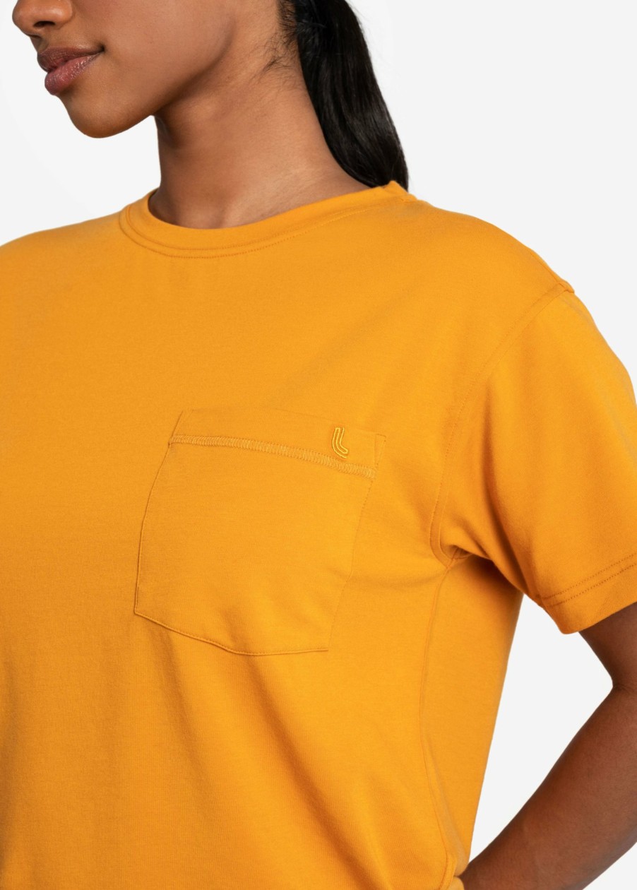 WOMEN Lole Tees & Tanks | Effortless Cotton Tee - Inca Gold