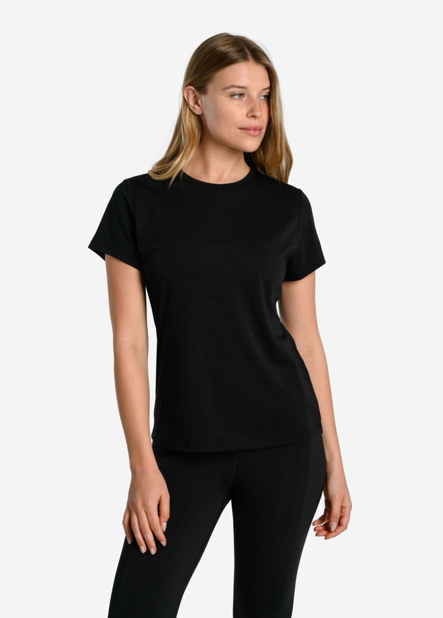 WOMEN Lole Tees & Tanks | Performance Wool Moisture- Wicking Short Sleeve - Black