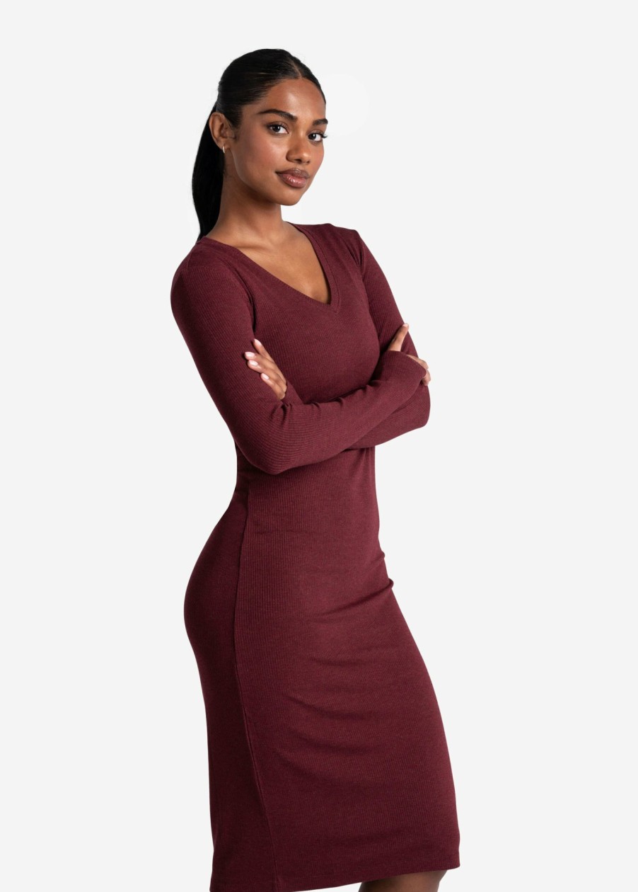 WOMEN Lole Dresses & Jumpsuits | Traverse V- Neck Dress - Port Heather