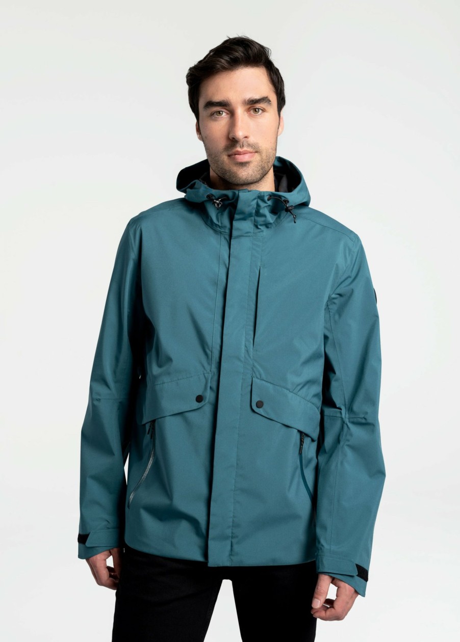 MEN Lole Mid-season Jackets | Steady Rain Jacket - Arctic Blue