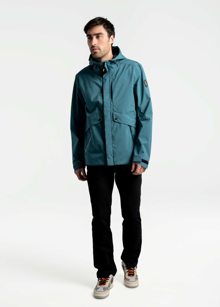 MEN Lole Mid-season Jackets | Steady Rain Jacket - Arctic Blue