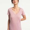 WOMEN Lole Tees & Tanks | Everyday V- Neck Short Sleeve - Foxglove