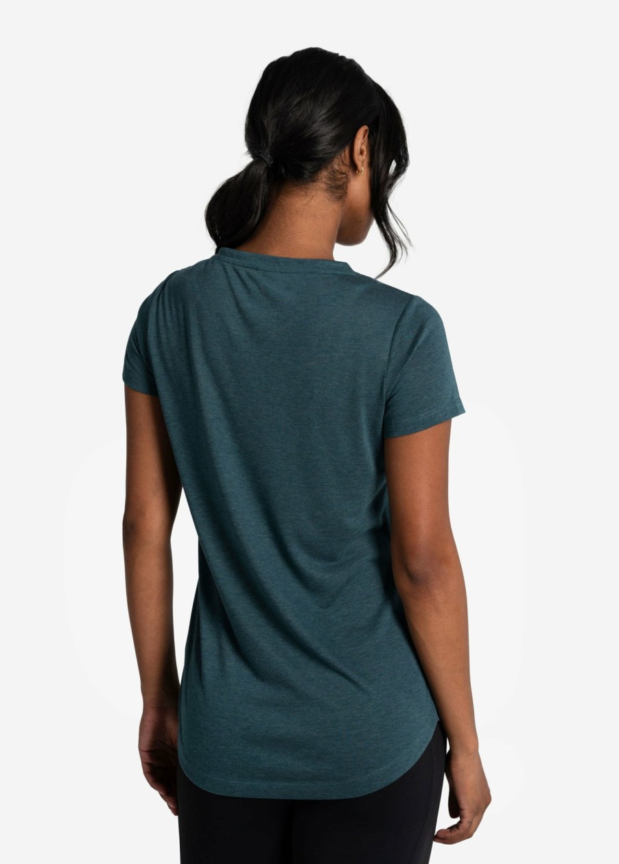 WOMEN Lole Tees & Tanks | Everyday V- Neck Short Sleeve - Fjord Blue