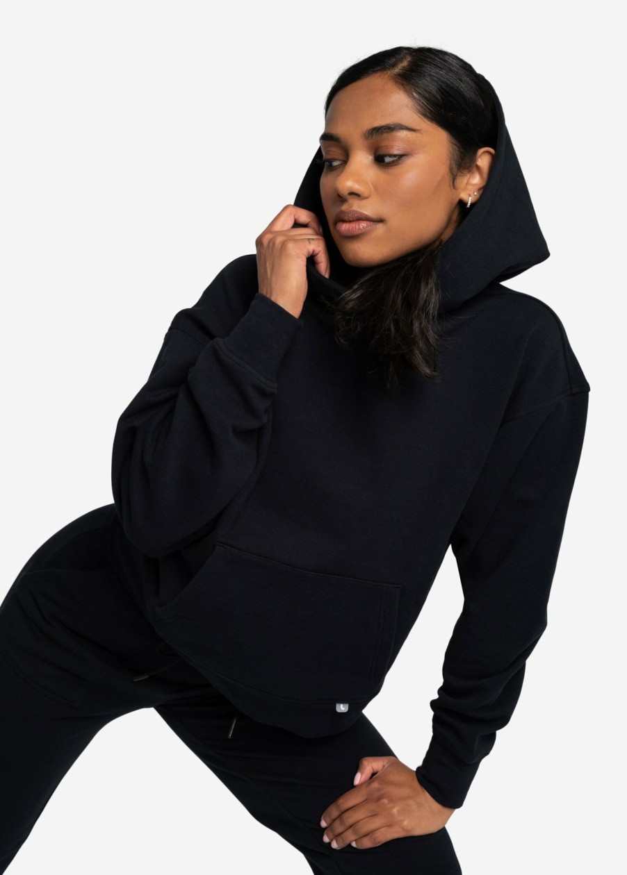 WOMEN Lole Hoodies & Sweaters | Easy Pullover Hoodie - Black