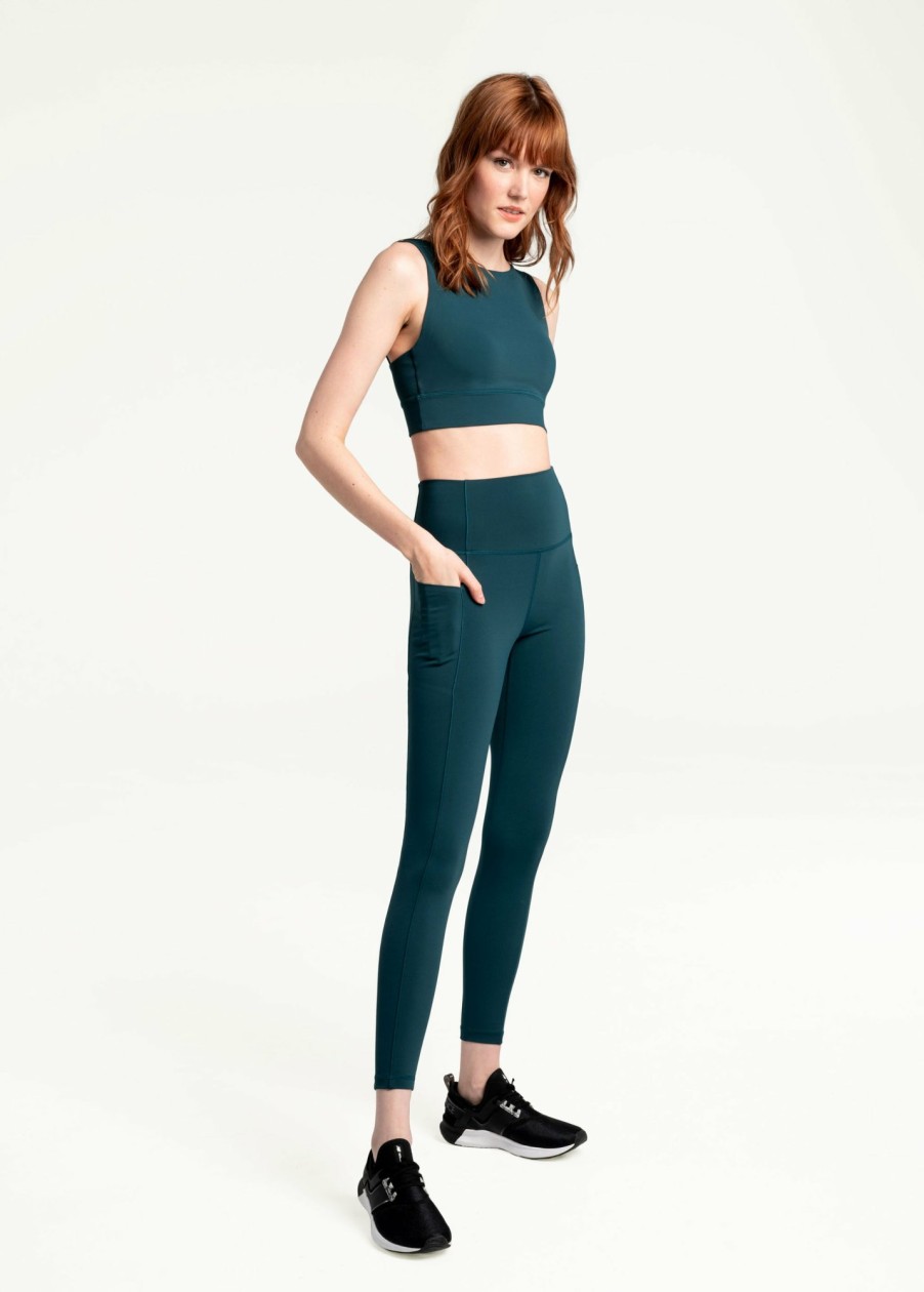 WOMEN Lole Leggings | Step Up Ankle Leggings - Emerald