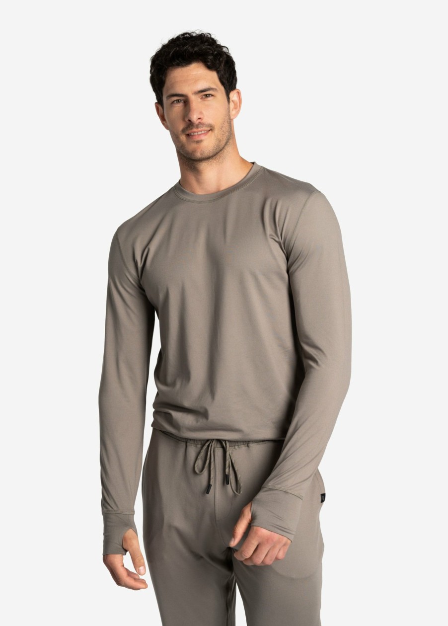 MEN Lole T-shirts & Hoodies | Riley Pullover - Desert Green