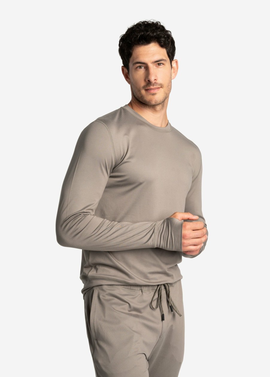 MEN Lole T-shirts & Hoodies | Riley Pullover - Desert Green