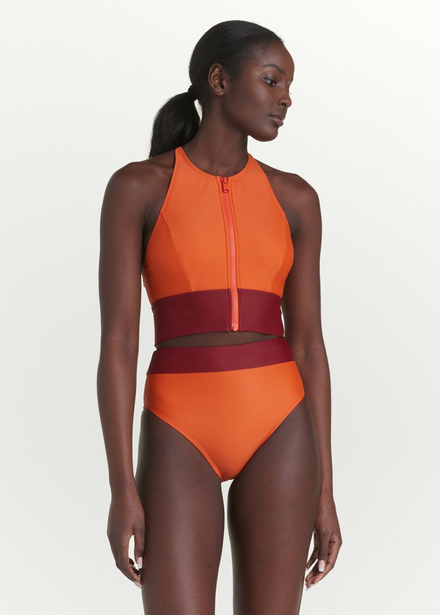 WOMEN Lole Swimwear | Mer Bikini Top - Burnt Sienna