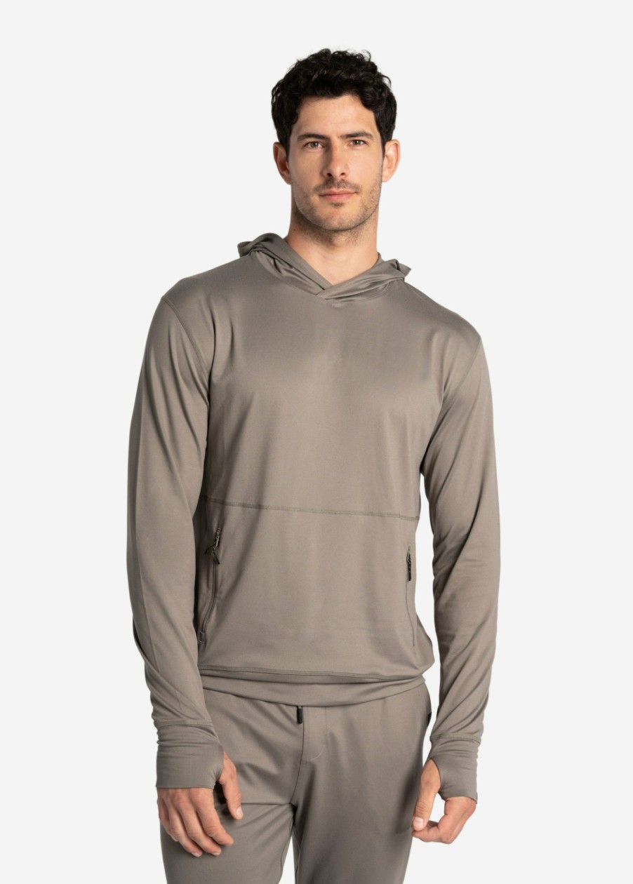 MEN Lole T-shirts & Hoodies | Riley Pullover Hoodie - Desert Green