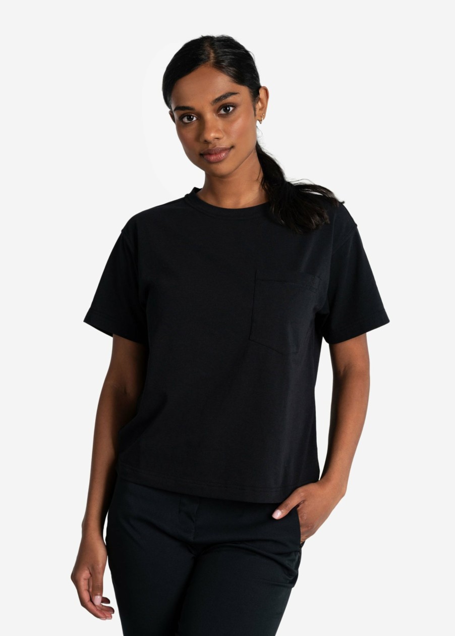 WOMEN Lole Tees & Tanks | Effortless Cotton Tee - Black