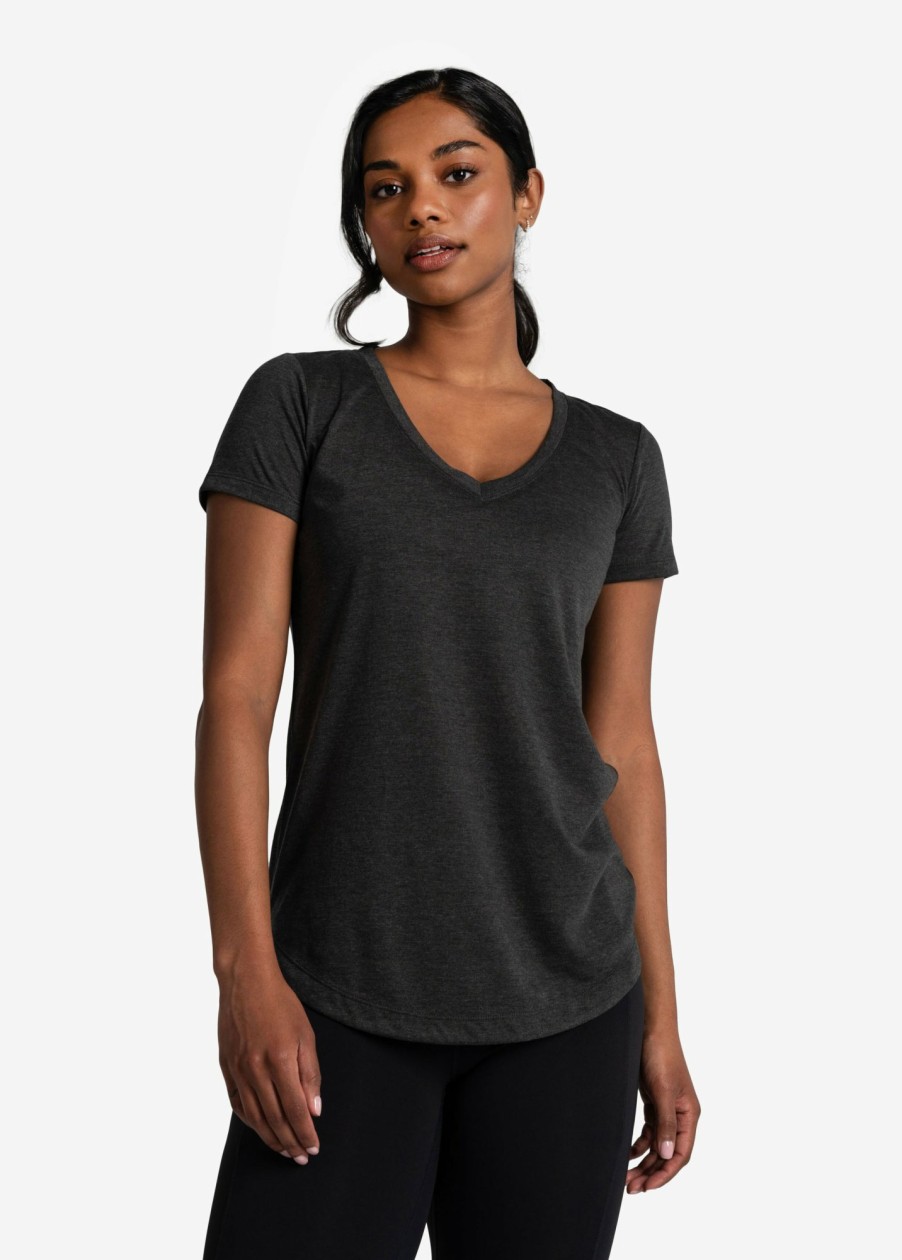 WOMEN Lole Tees & Tanks | Everyday V- Neck Short Sleeve - Black