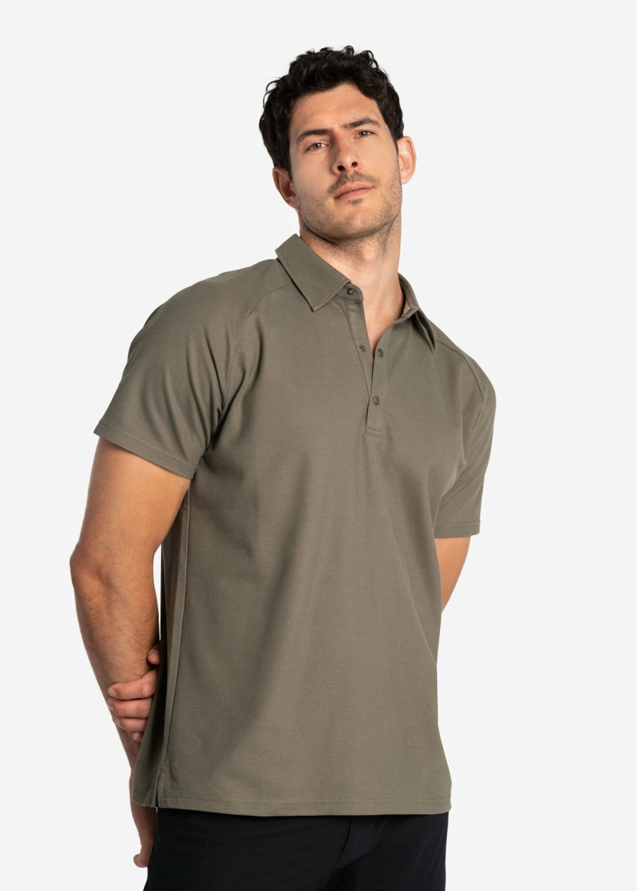 MEN Lole T-shirts & Hoodies | Colin Polo Short Sleeve - Desert Green