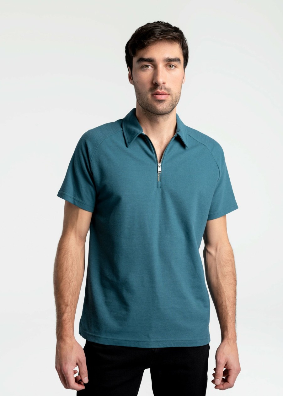 MEN Lole T-shirts & Hoodies | Colin Polo Short Sleeve - Arctic Blue